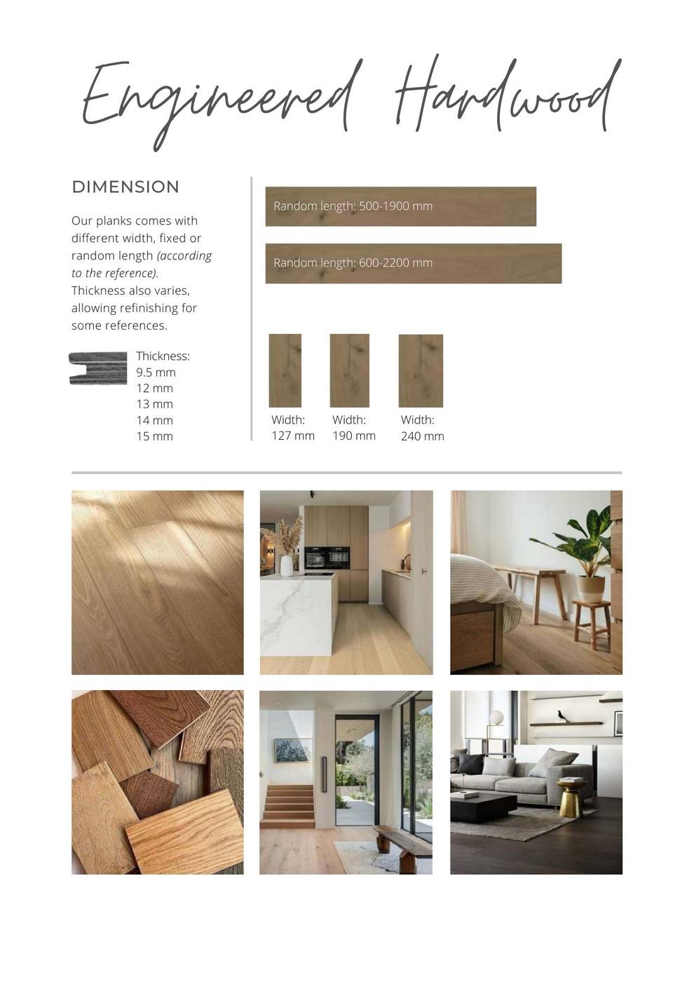 GROVE engineered hardwood flooring specifications